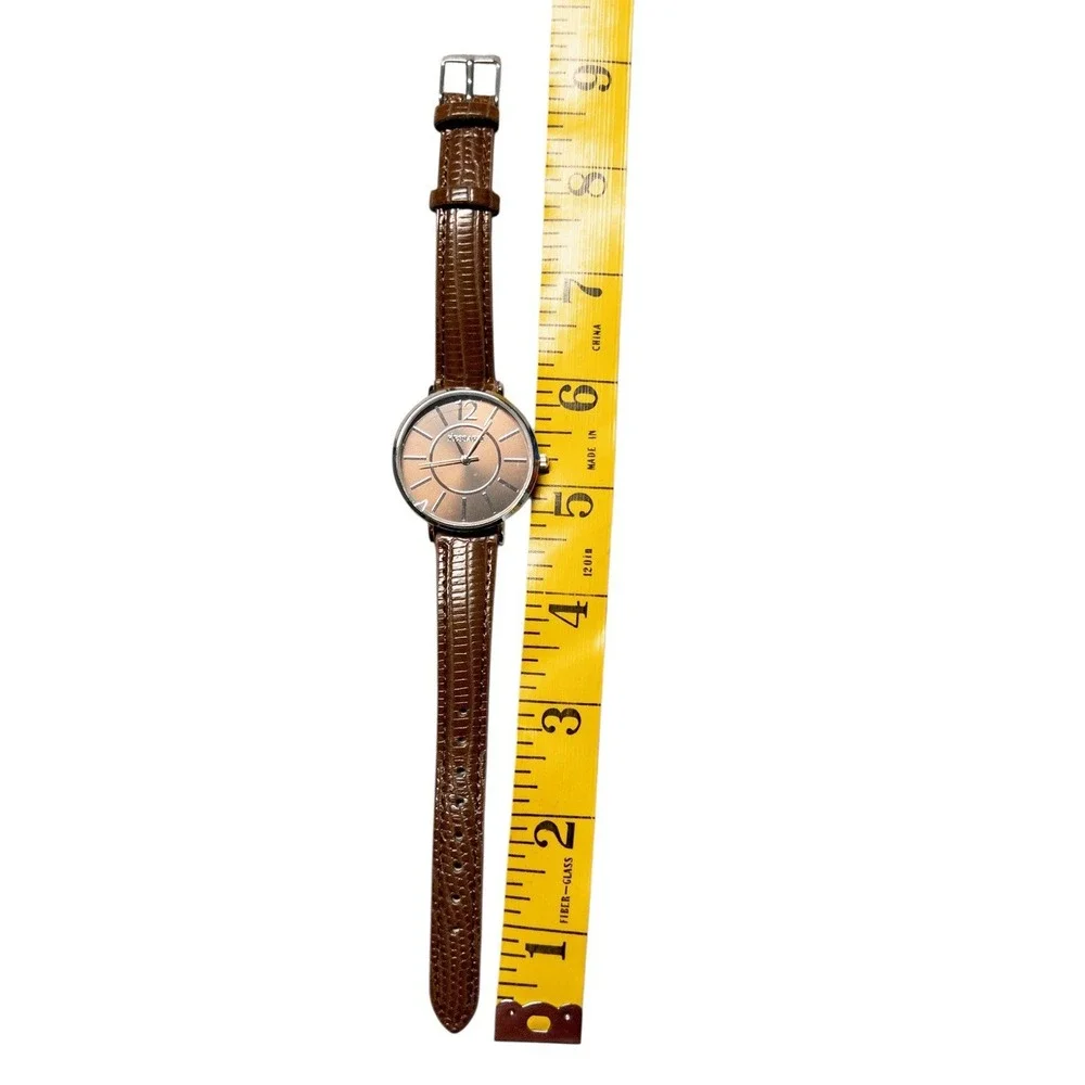 NIB Kessaris Womens 34mm Brown Watch Leather‎ Band